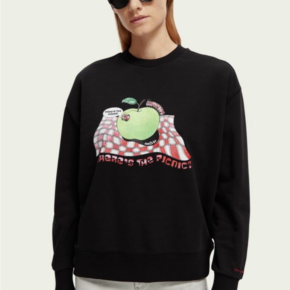Scotch & Soda Loose Fit Vintage Artwork Women's Sweatshirt Size: Small